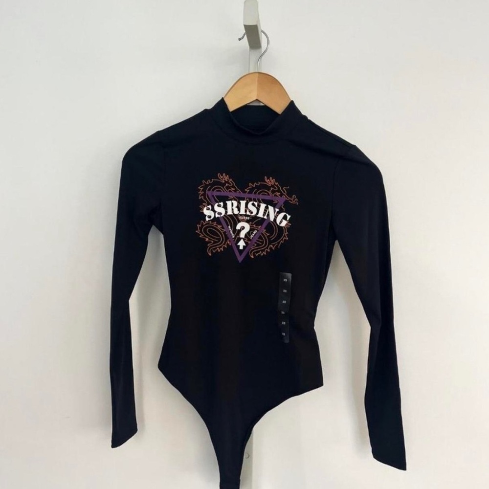 NWT Official Gue88 Rising Bodysuit in Black